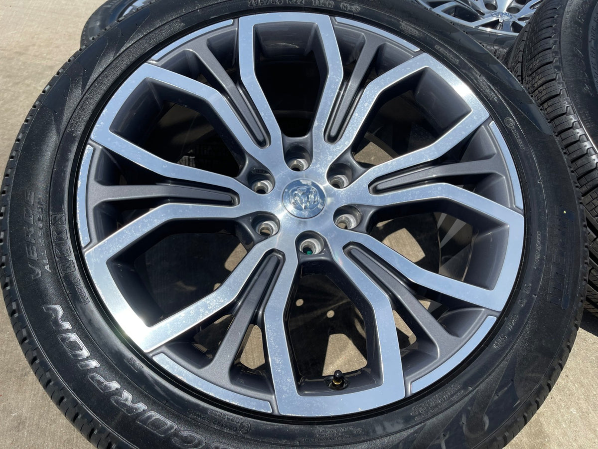 22" Dodge Ram 1500 OEM TUNGSTEN LIMITED Laramie wheels rims SET PIRELLI NEW