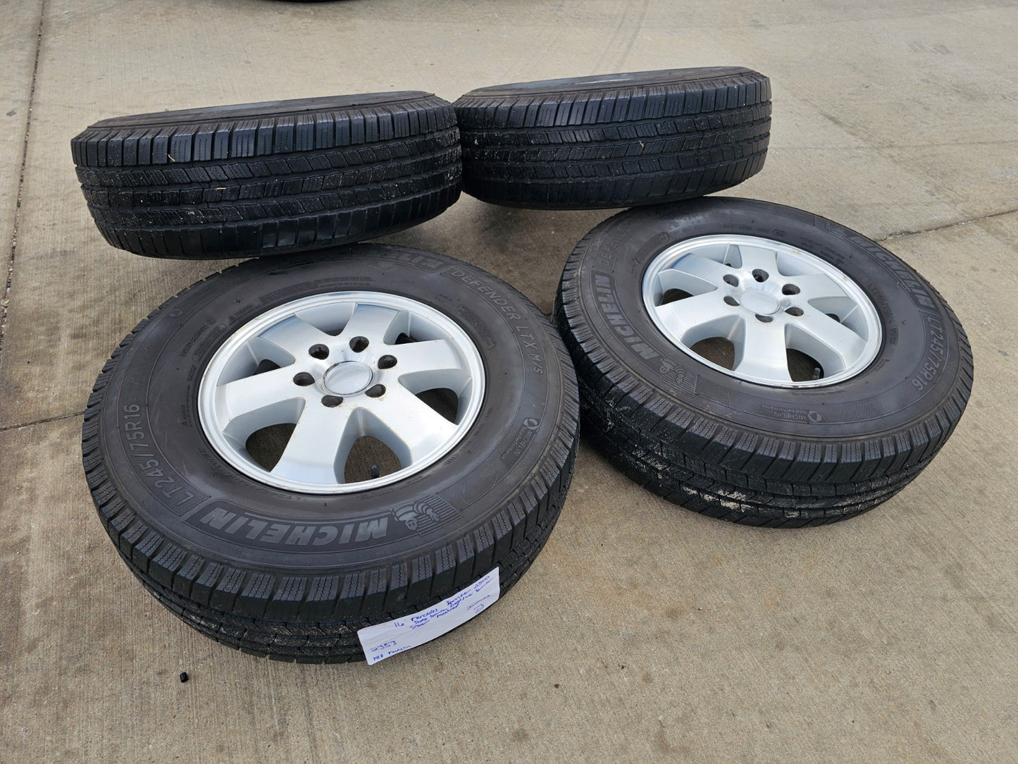 (4) 16" Mercedes Sprinter OEM 2353 wheels rims tires MICHELIN