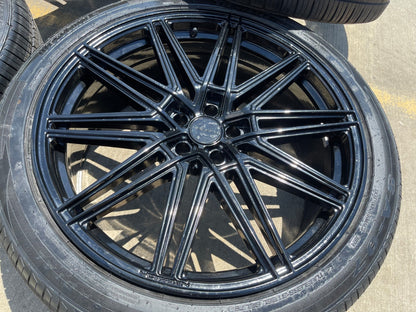 22" 22x9 Vossen CV-10 Ford Explorer rims wheels Lincoln Aviator 5x114.3 5x4.5