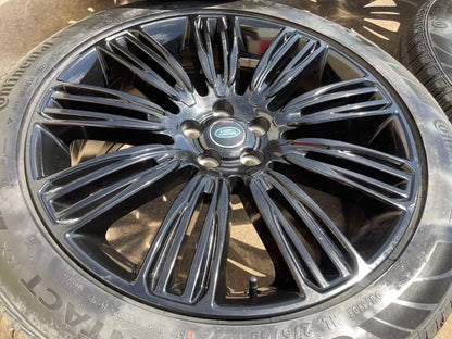 22" Land Rover Range DEFENDER OEM 72328 72331 wheels rims black CONTINENTAL