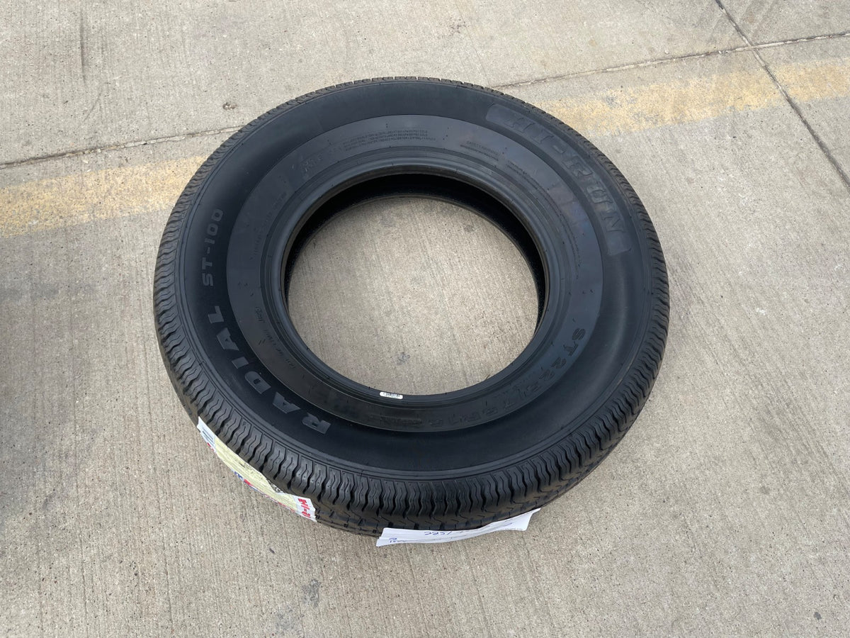 (1) 225/75/15 HI-RUN ST-100 Radial tire ST225/75R15 Trailer LT 10 ply LRE NEW