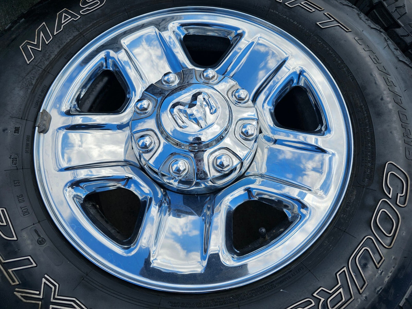18" Dodge Ram 2500 3500 STEEL chrome OEM 2473 wheels rims tires MASTERCRAFT ATX2