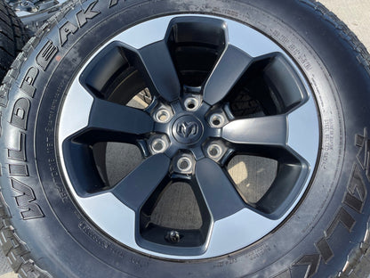 18" Dodge Ram 1500 Rebel Black OEM wheels rims 2671 tires FALKEN A/T3 NEW