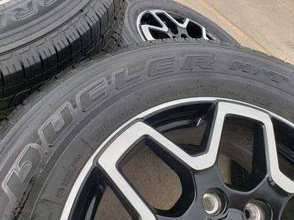 18" Ford Bronco wheels rims tires black 95213 Ranger tires BRIDGESTONE DUELER HT