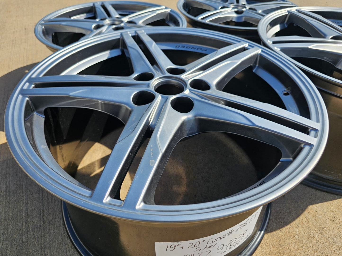 19" + 20" Chevy Corvette Z06 C8 OEM FORGED 94027 94028 wheels rims 2024 2026 NEW