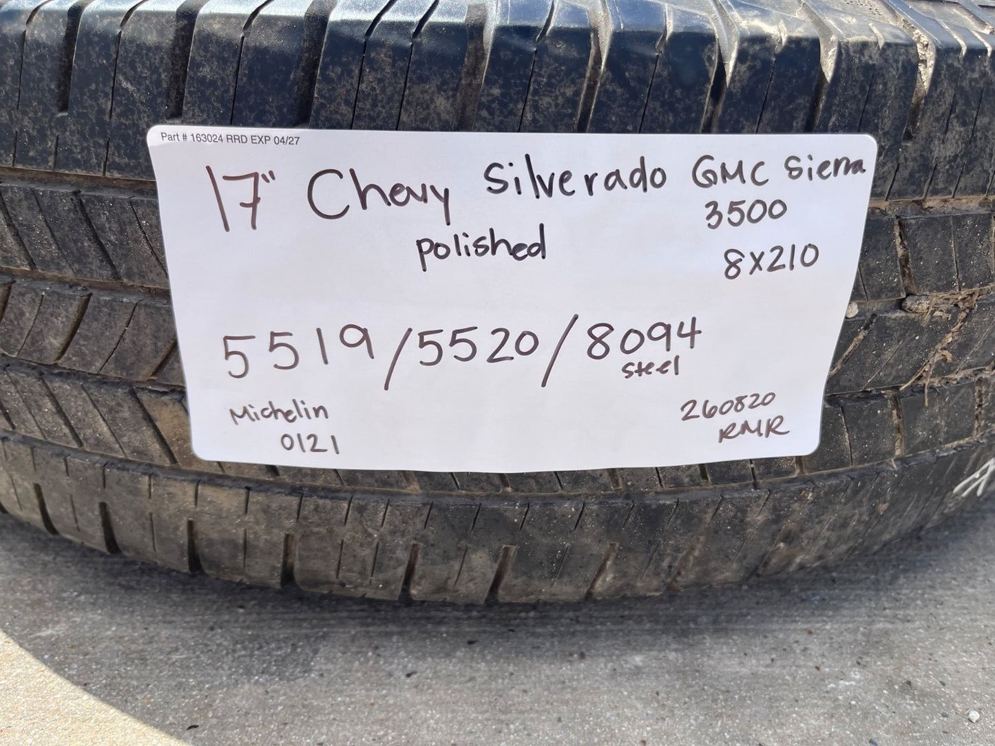 17" Chevy Silverado GMC Sierra 3500 Dually rims wheels SET OEM 5519 5520 8094