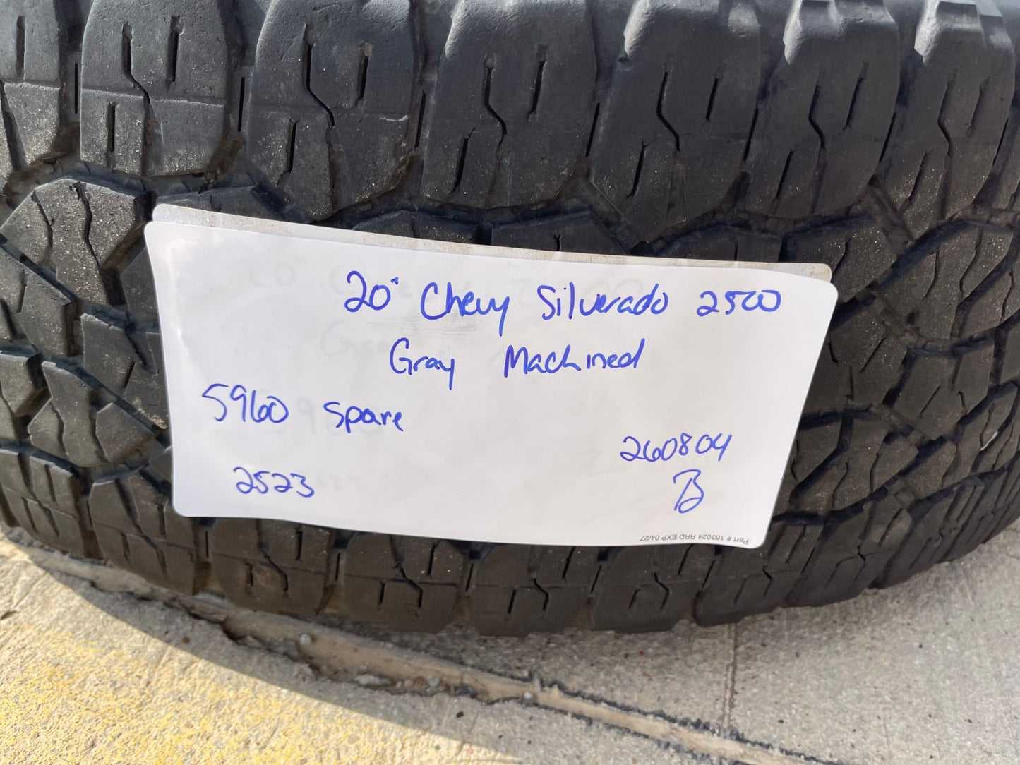 20" Chevy Silverado GMC Sierra 2500 3500 OEM 5960 5947 wheel rim tire spare