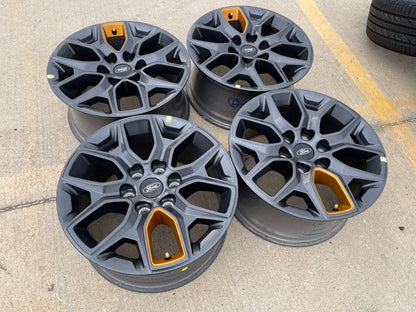 18" Ford Expedition F-150 TREMOR OEM rims wheels SET ORANGE 2027 NEW