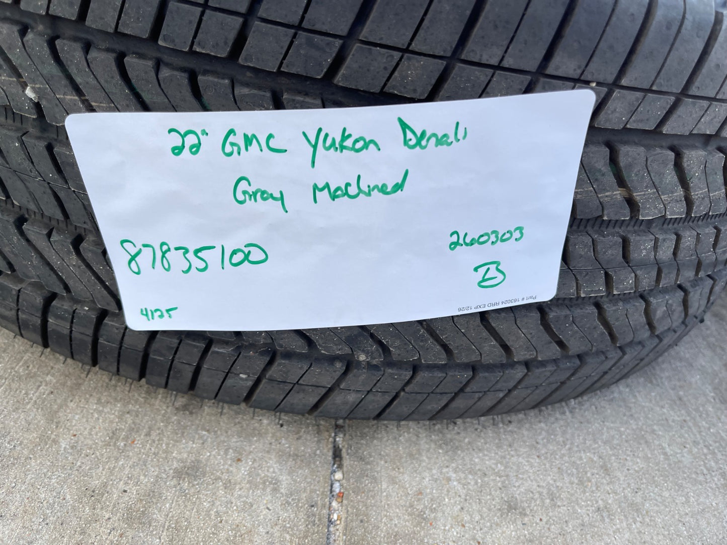 22" GMC Yukon Sierra DENALI OEM wheels rims Tahoe BRIDGESTONE 2024 2025 2026 NEW