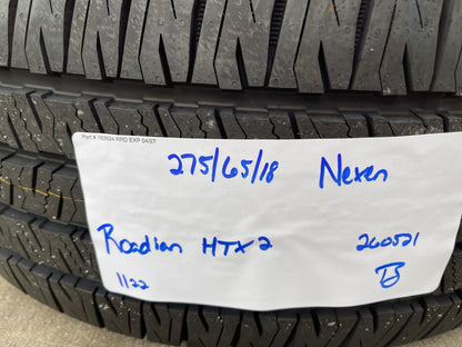(1) 275/65/18 Nexen Roadian HTX2 tire 275/65r18 116T NEW