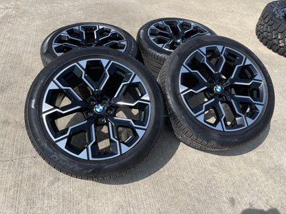 20" BMW M760i 740i 640i OEM Series 1036M SET black wheels rims tires