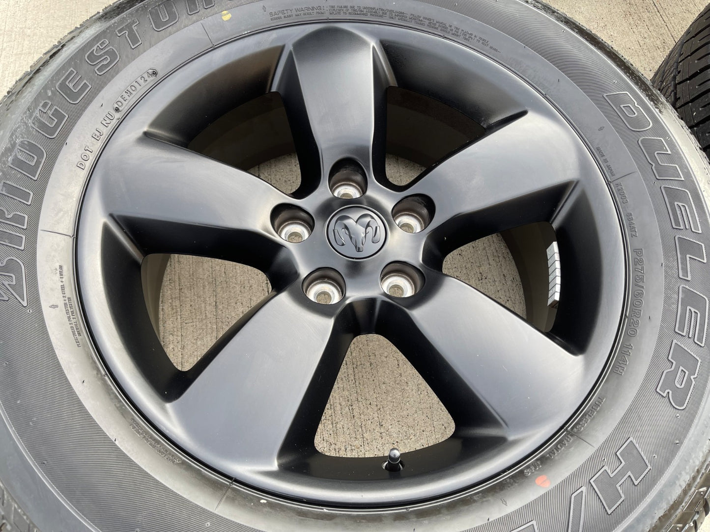 20" Dodge Ram 1500 OEM wheels rims 2495 black 5x139 tires BRIDGSETONE NEW
