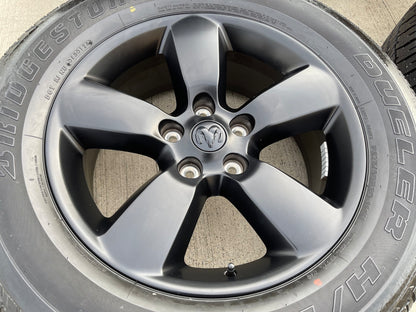 20" Dodge Ram 1500 OEM wheels rims 2495 black 5x139 tires BRIDGSETONE NEW