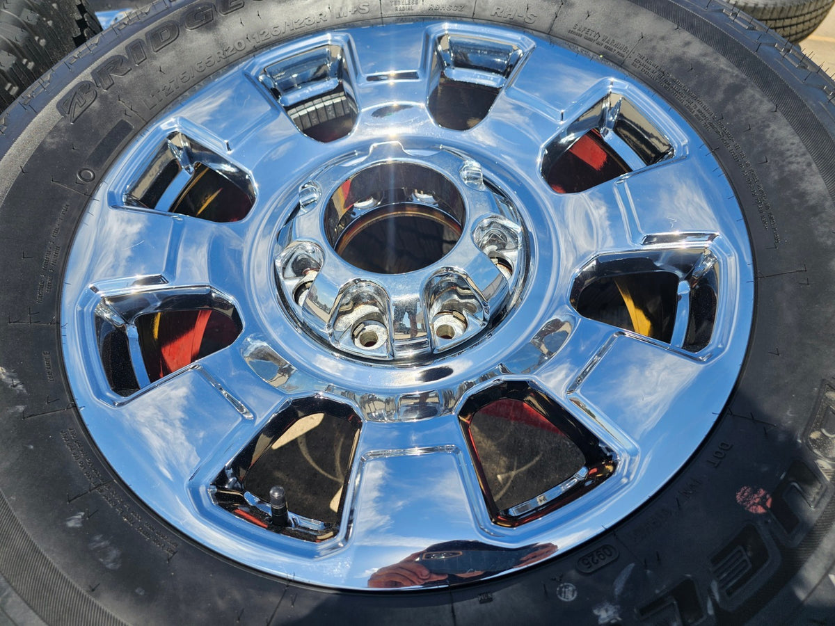 20" Ford F-250 F-350 OEM 10295 25085 10552 chrome wheels rims BRIDGESTONE NEW