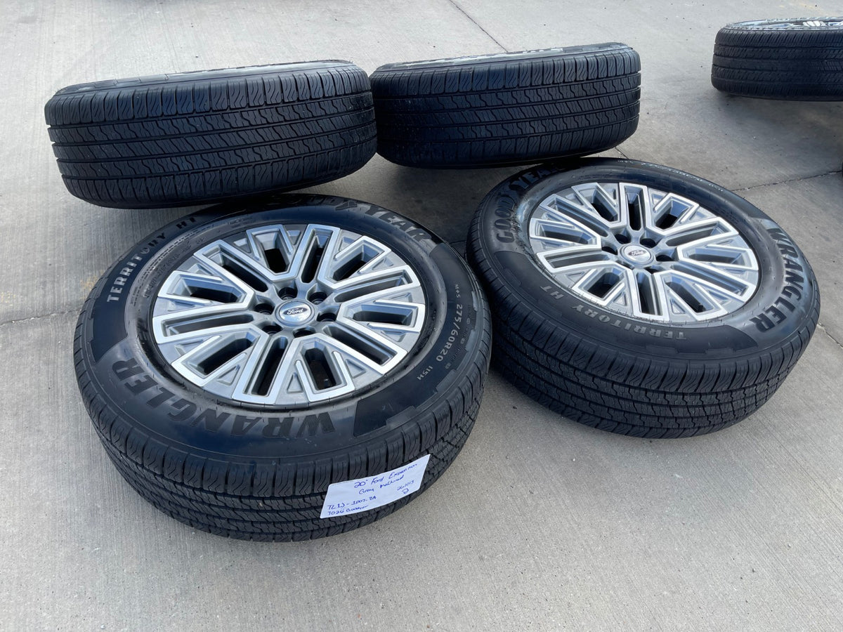 20" Ford F-150 LARIAT OEM rims wheels Expedition SET GOODYEAR 2027 NEW