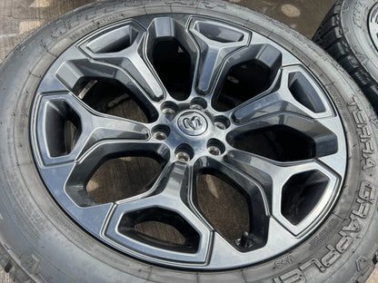 22" Dodge Ram 1500 OEM Laramie wheels LIMITED Gray 2685 2727 tires