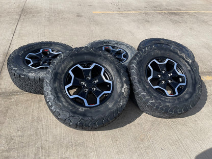 17" Jeep Wrangler Gladiator RUBICON OEM wheels rims tires 9237 black BFG KO2 A/T