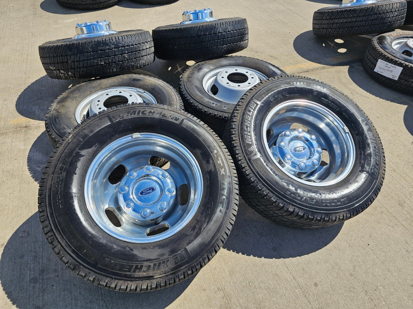 17" Ford F-350 Dually OEM 14077 14078 rims wheels 2023 2024 2025 MICHELIN