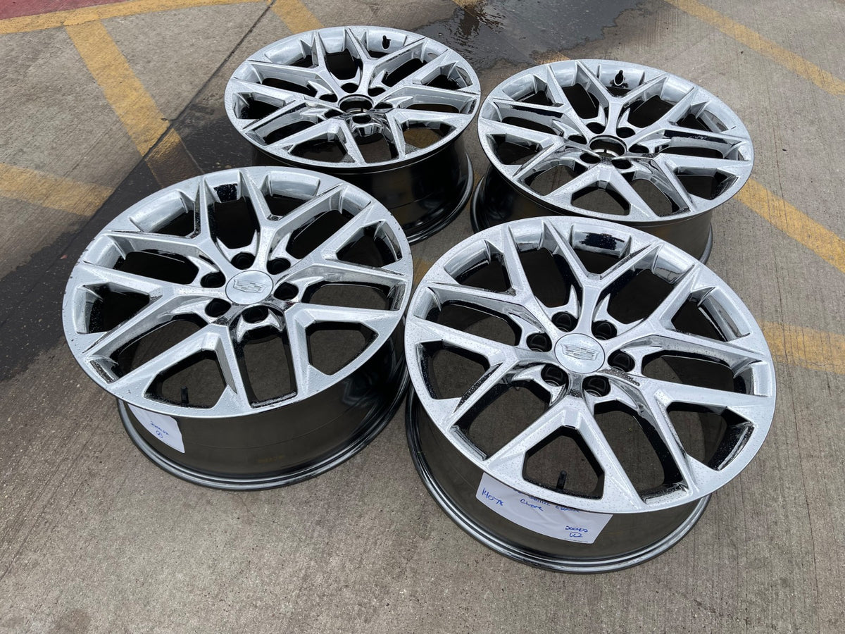22" GMC Yukon Sierra DENALI OEM 14078 wheels rims CHROME 2024 2025 2026 2027 SET