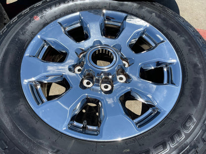 20" Ford F-250 King Ranch Lariat OEM 10100 rims wheels CHROME NEW BRIDGESTONE