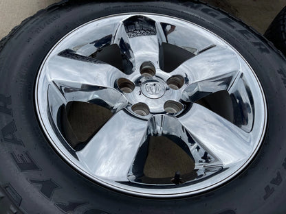 (4) 20" Dodge Ram 1500 OEM wheels rims chrome tires 2495