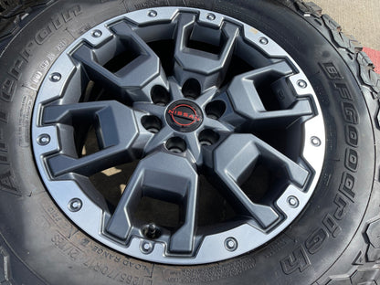 17" Nissan Frontier X-PRO OEM 62834 Desert Runner wheels rims BFG KO2 A/T NEW