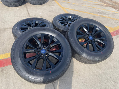 20" Ford F-150 Expedition rims wheels 10003 black OEM tires HANKOOK A/T2 SET NEW