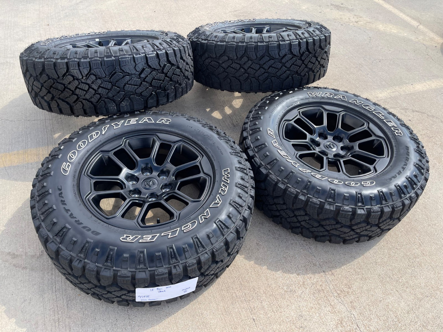 18" Dodge Ram 1500 Rebel Black OEM 95935 wheels rims SET DURATRAC A/T NEW