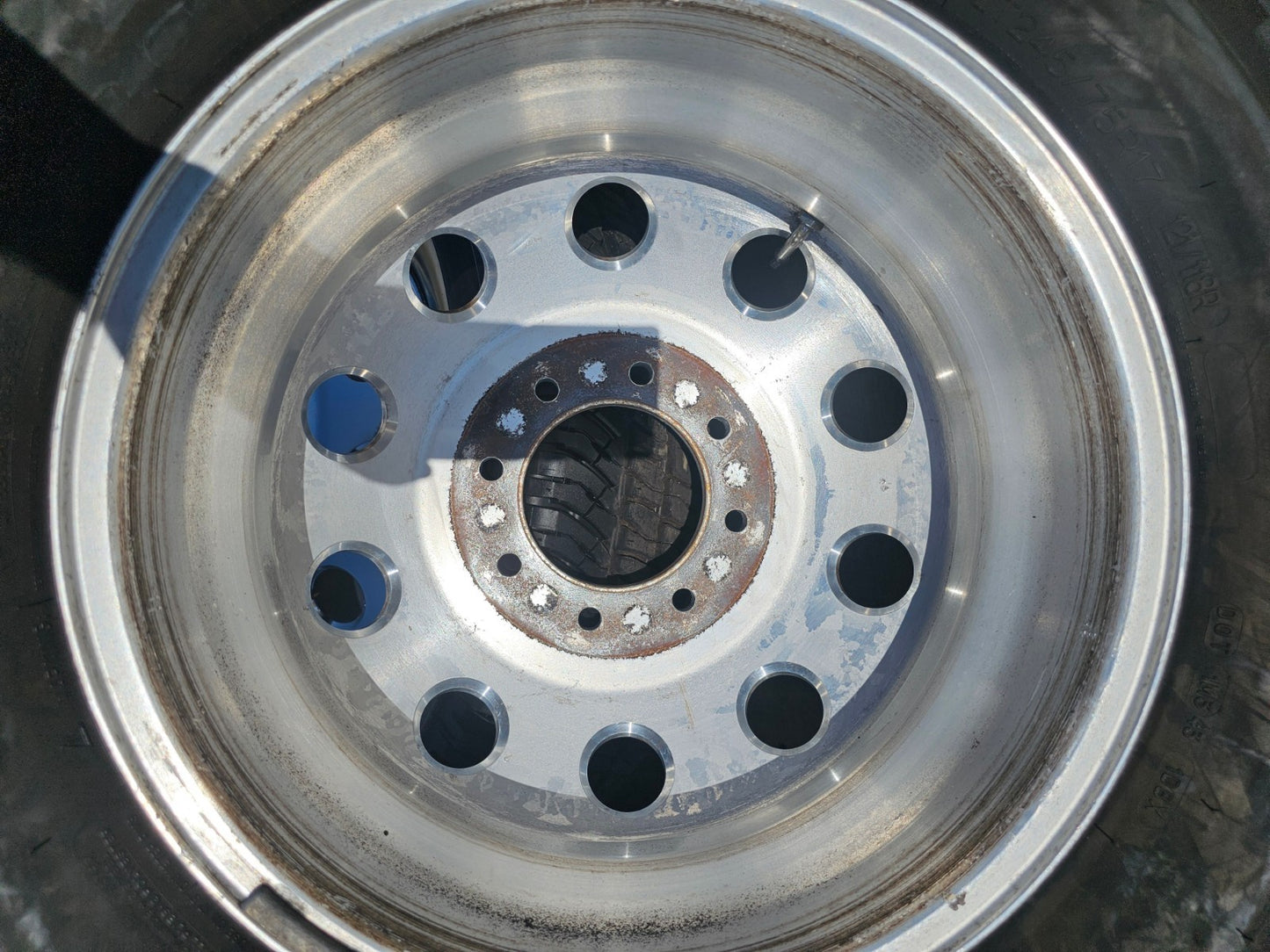17" Dodge Ram 3500 DUALLY OEM wheel rim 2414 2415 ALCOA 8x165 SET MICHELIN