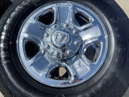 18" Dodge Ram 2500 3500 STEEL chrome OEM 2473 wheels rims SET FIRESTONE NEW