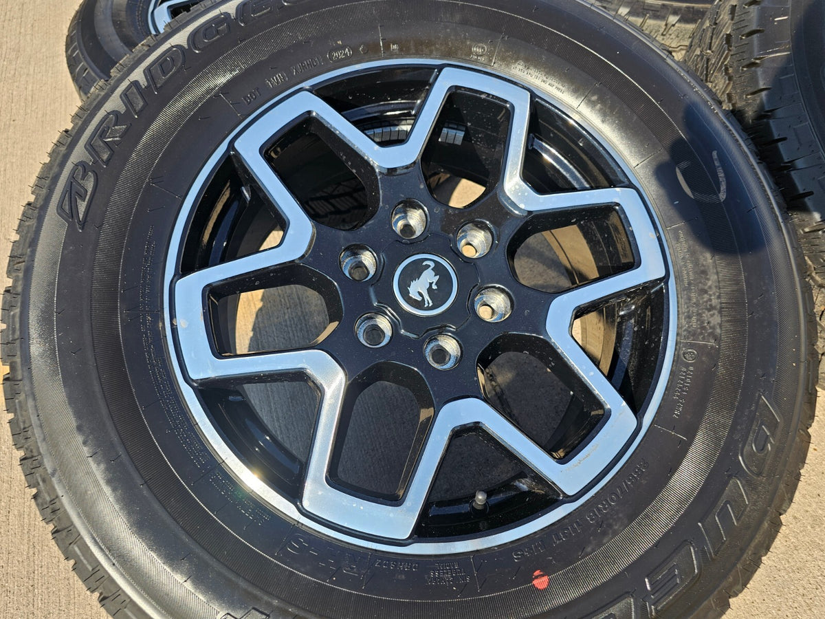 18" Ford Ranger Bronco wheels rims tires black 95213 tires 2024 2025 2026 NEW