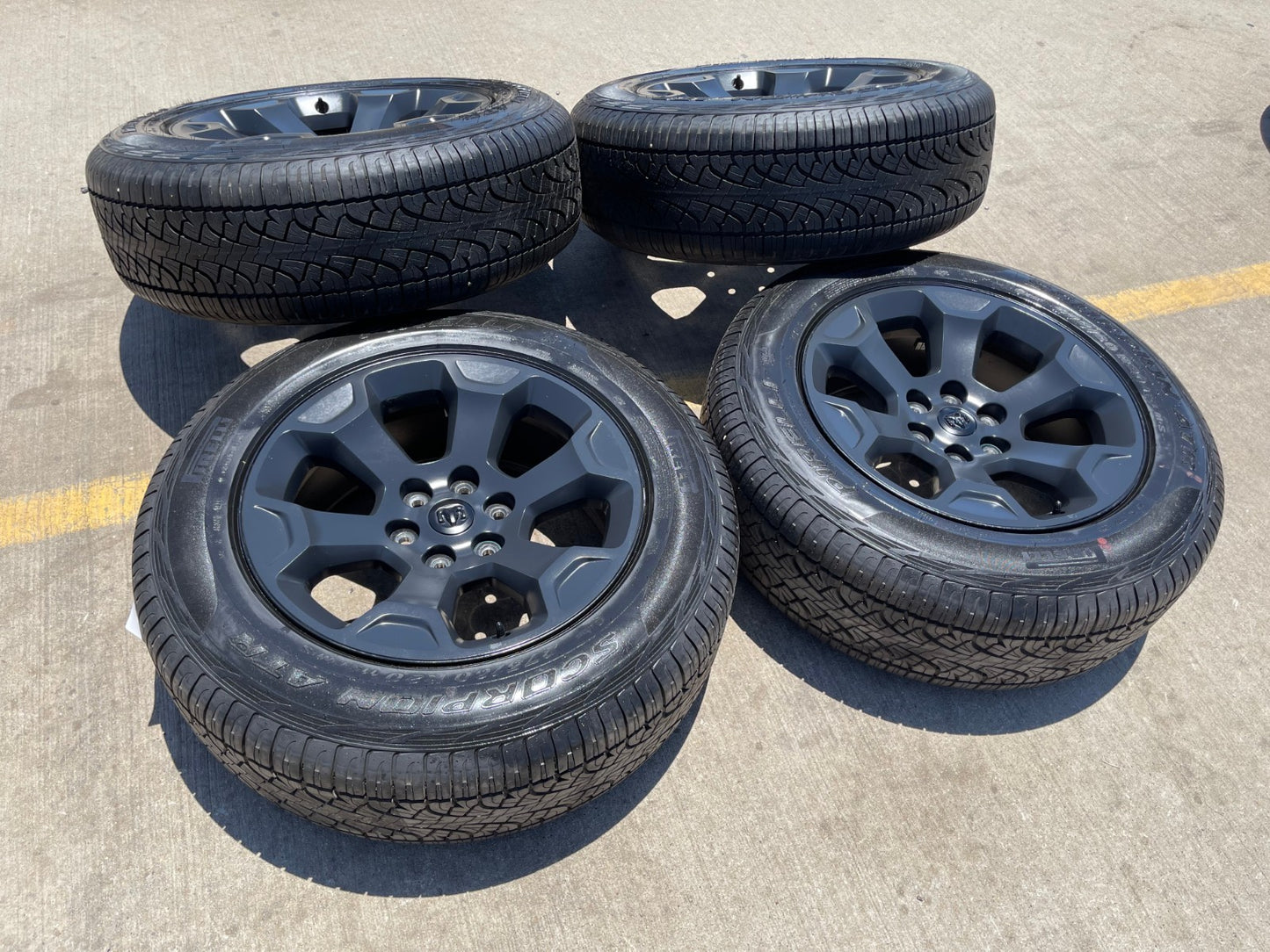 20" Dodge Ram 1500 OEM Laramie Black 2680 wheels rims tires 2024 2025 2026 NEW