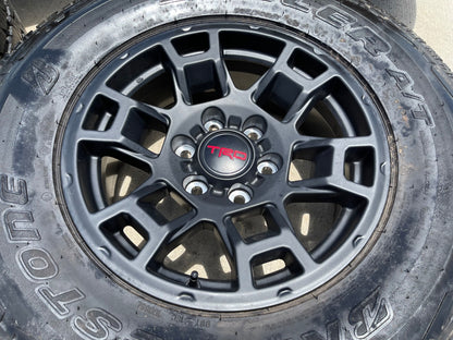 17" Toyota Tacoma 4Runner OEM wheels rims black SET TRD FJ BRIDGESTONE A/T NEW