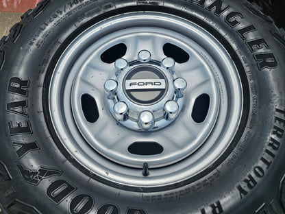 17" Ford F-250 F-350 OEM 3828 wheels rims tires GOODYEAR R/T 33"