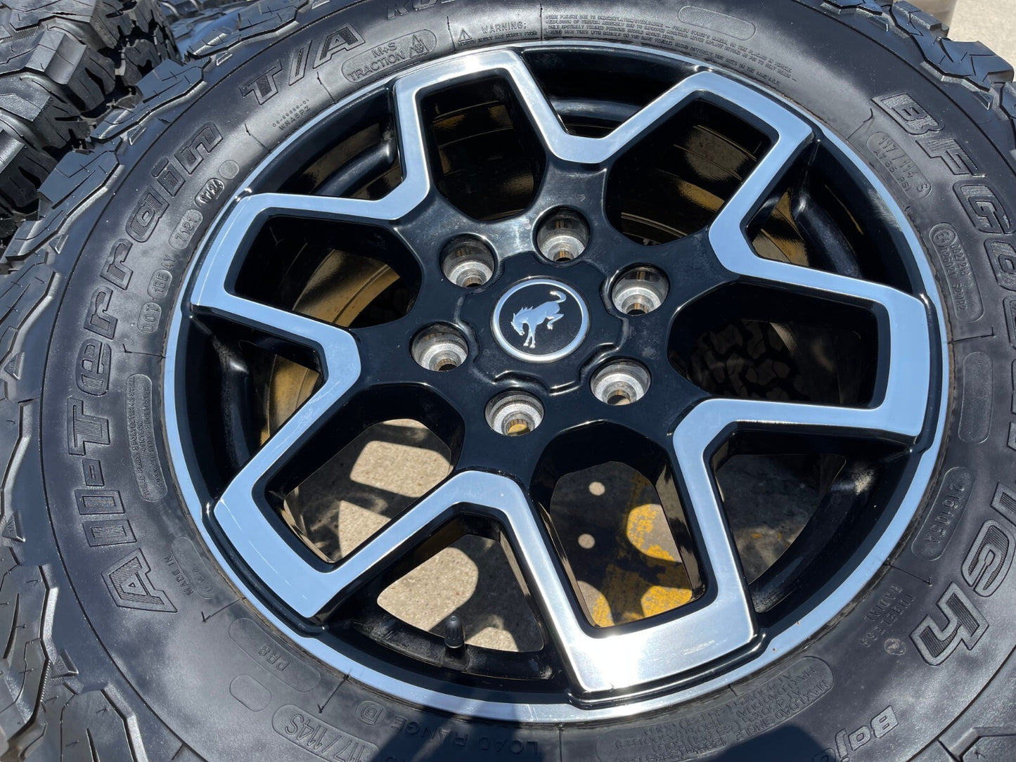 18" Ford Bronco wheels rims black 95213 Ranger 2024 2025 2026 NEW BFG KO2 A/T