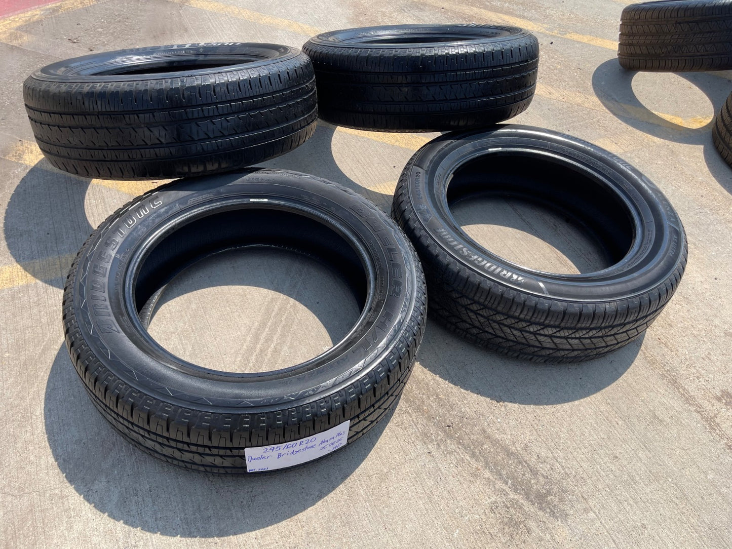 (4) 245/60/20 Bridgestone Dueler H/L Alenza Plus tires 245/60R20 Toyota 4Runner