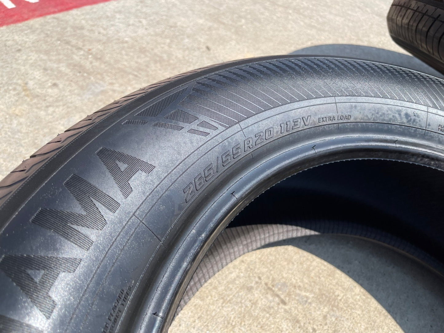 (4) 265/55/20 Yokohama Geolander X-CV tires 113V XL 265/55R20 TAKE OFFS SET NEW