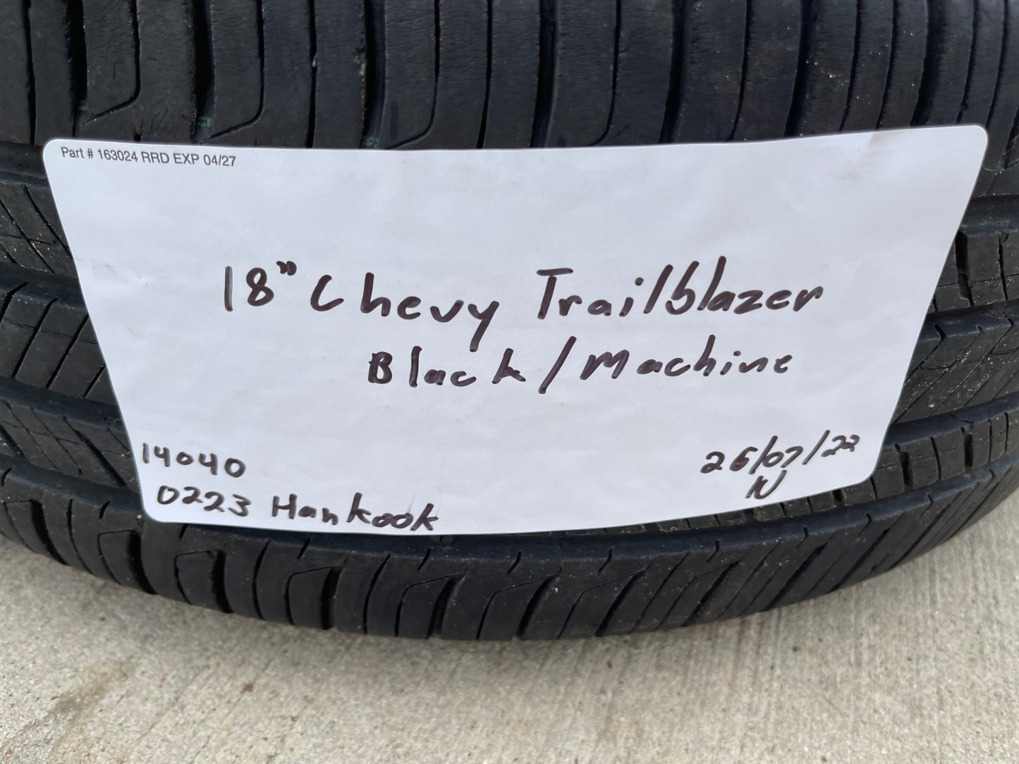 18" Chevy Trailblazer OEM wheels rims 14040 Terrain Trax Equinox SET