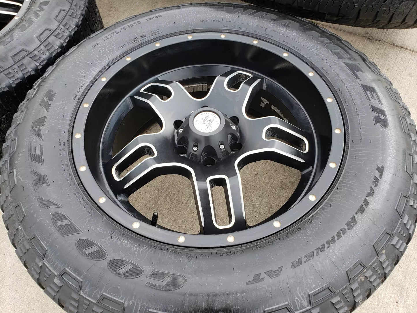 20x9 American Outlaw Chevy Silverado RAM Tacoma wheels rims 6x139 6x5.5 tires