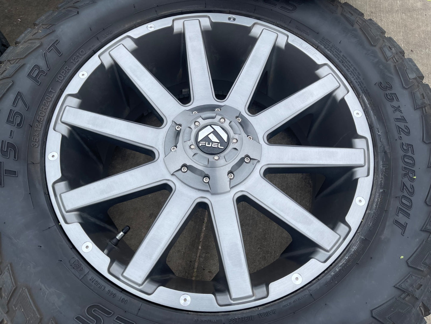 20x9 FUEL Contra D714 Silverado Ford F-150 RAM wheels rims 6x139 6x135