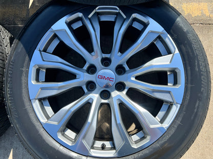 22" GMC Yukon Sierra DENALI OEM wheels rims 14025 97000 tires BRIDGESTONE