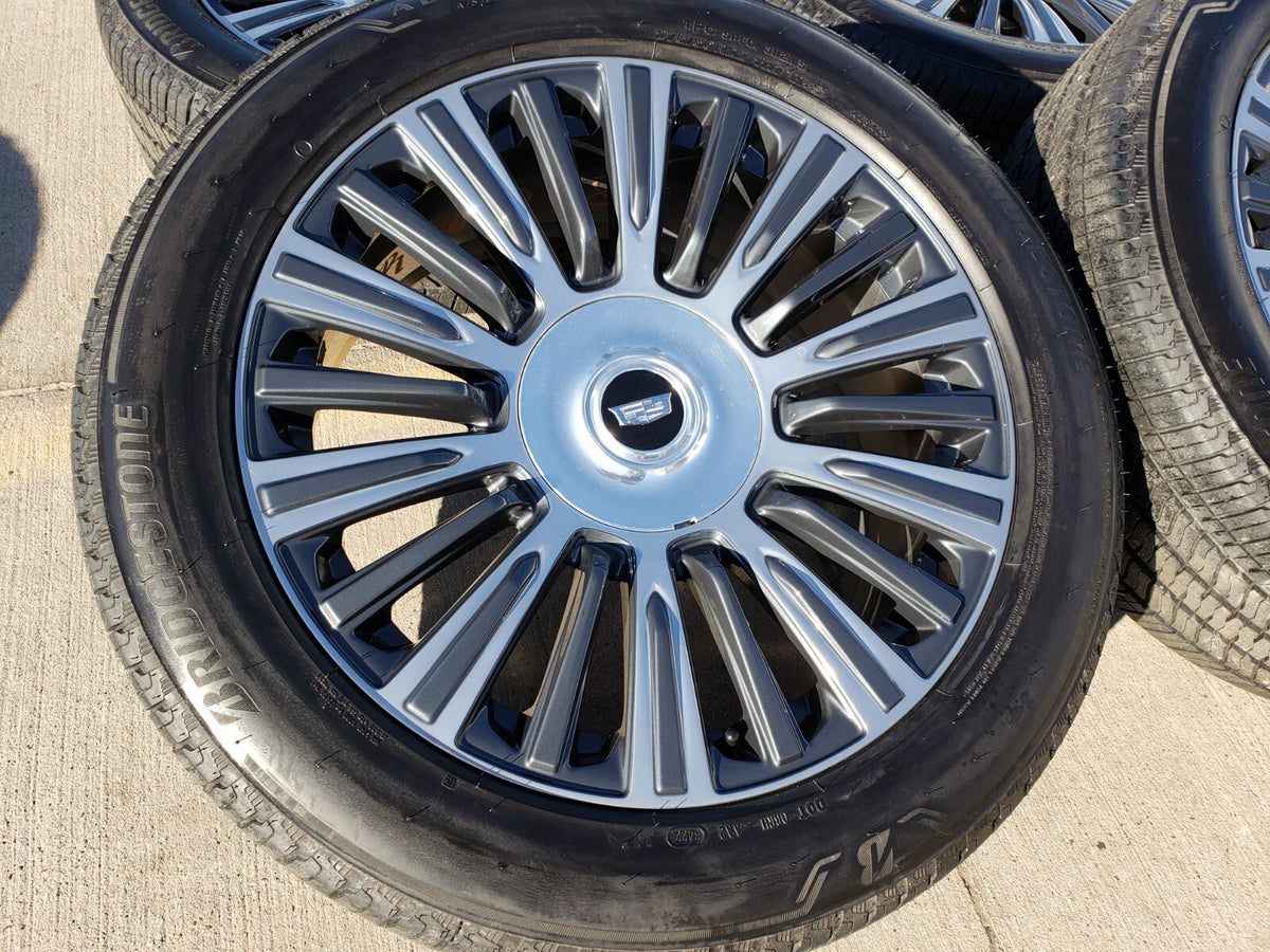 22" Cadillac Escalade Platinum OEM 4876 95167 wheels rims SET BRIDGESTONE