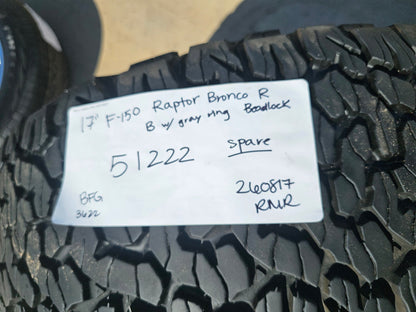 17" Ford F-150 Raptor Bronco R OEM BEADLOCK 51222 rim wheel 37" BFG spare