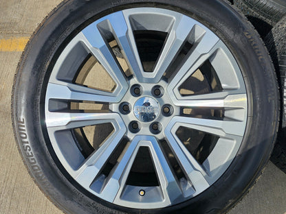 22" GMC Yukon DENALI OEM 5822 wheels rims tires Sierra SET BRIDGESTONE
