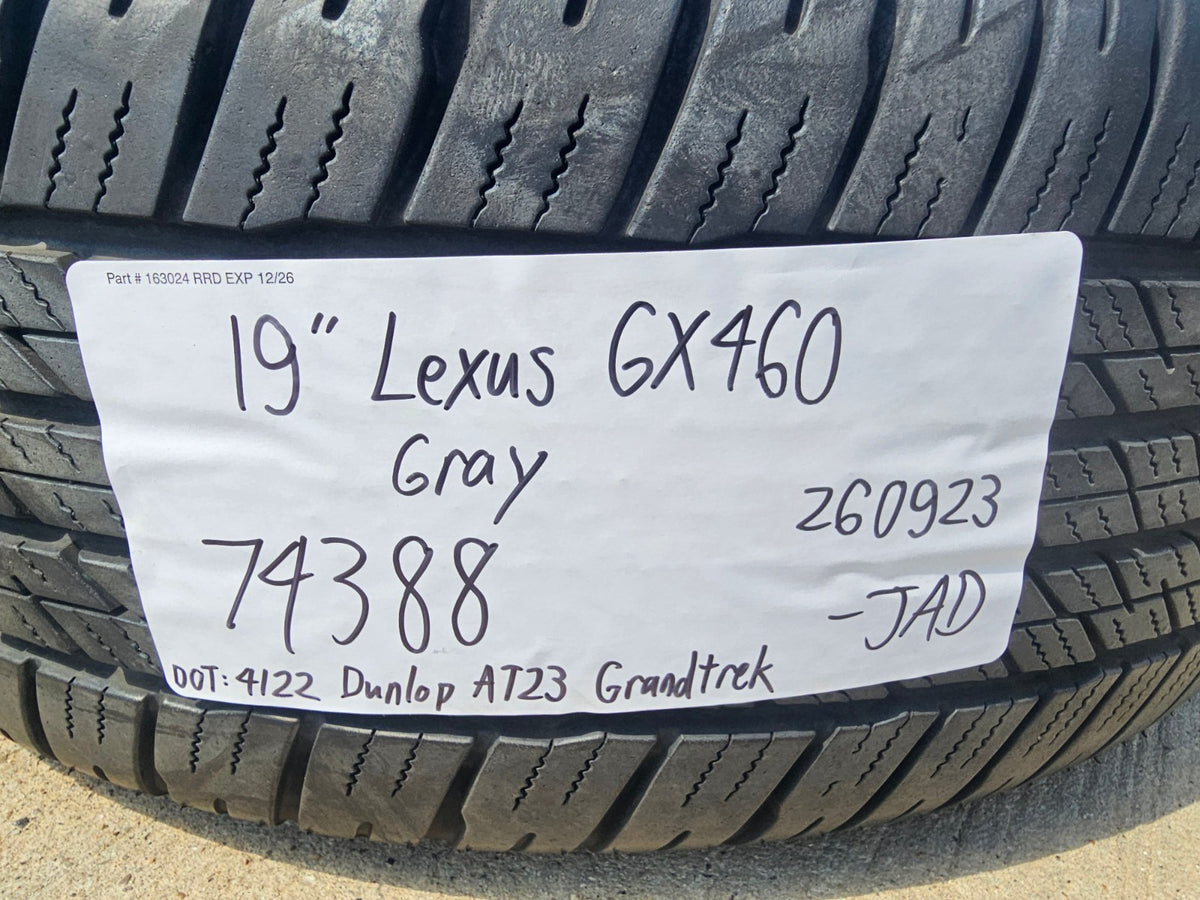 19" Lexus GX460 GX470 OEM 74388 wheel rim tire DUNLOP single spare