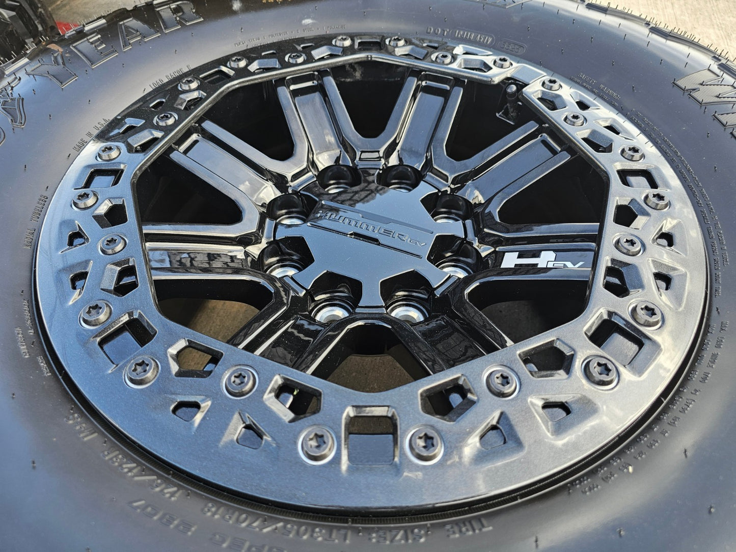 (5) 18" Hummer beadlock EV HEV 2500 OEM wheels rims 2024 2025 2026 2027 NEW 35"