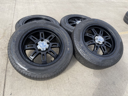 20" Toyota Tundra Sequoia T FORCE TSS TRD OEM black wheels rims 5x150 PIRELLI