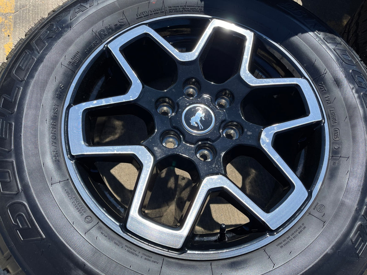 18" Ford Bronco wheels rims black 95213 Ranger SET 2024 2025 2026 2027 NEW