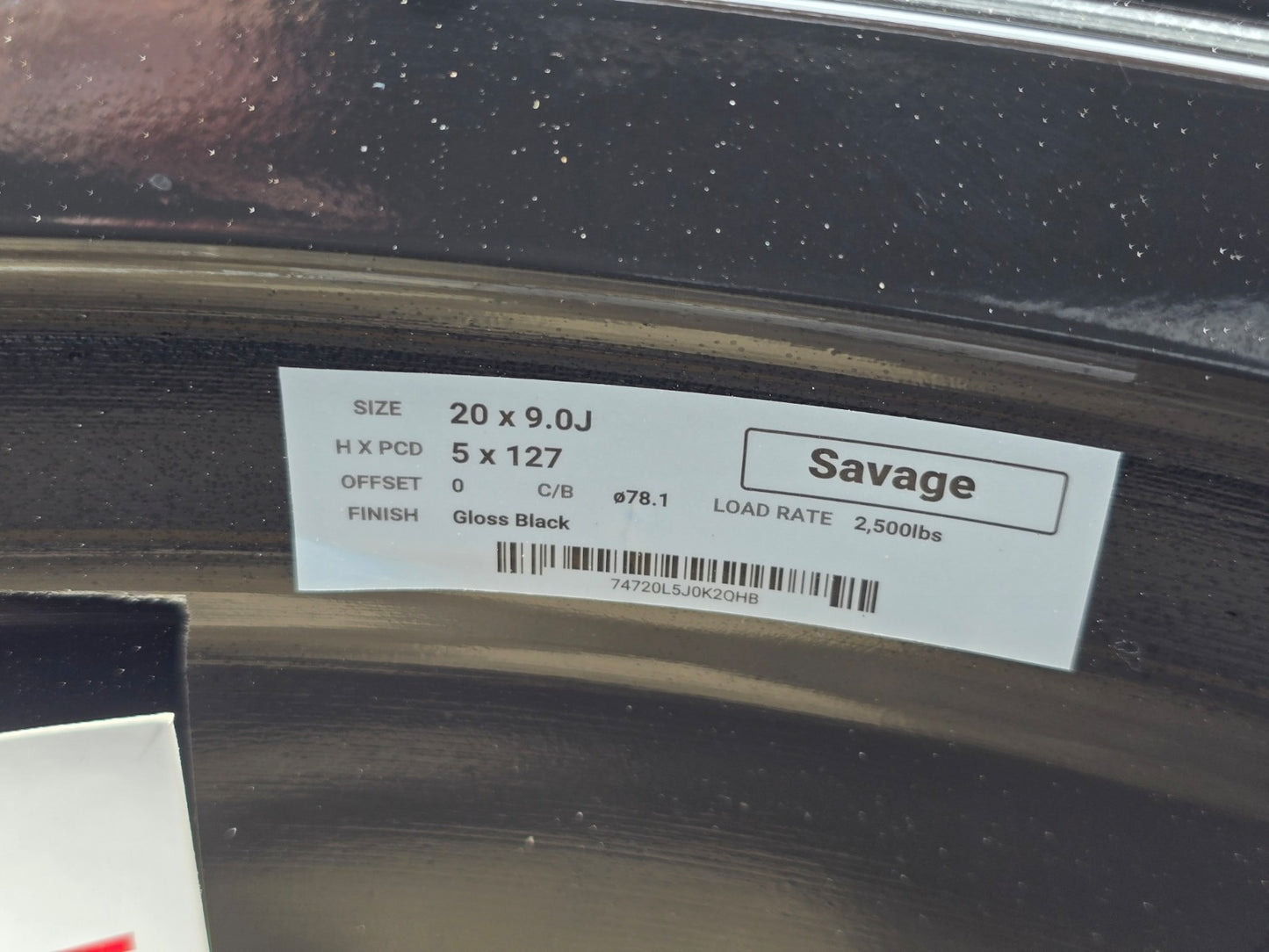 20" 20x9 Hartes Metal Savage Jeep Wrangler wheels rims 5x127 5x5 FALKEN 33" NEW