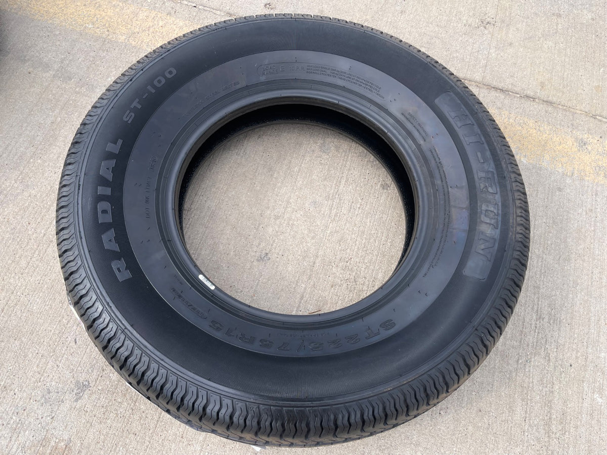 (1) 225/75/15 HI-RUN ST-100 Radial tire ST225/75R15 Trailer LT 10 ply LRE NEW